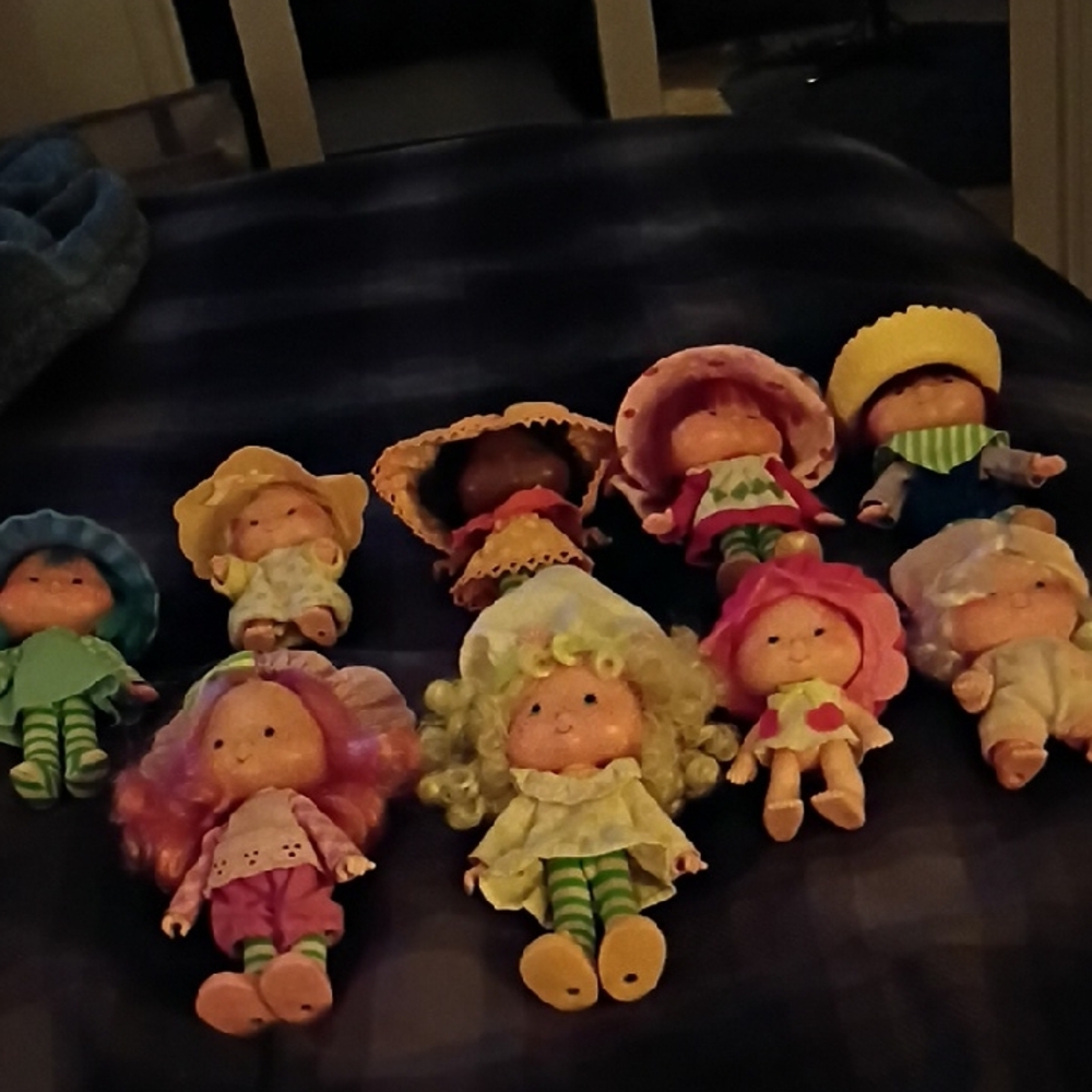Strawberry Shortcake Style Plush Dolls Set - Multicolor